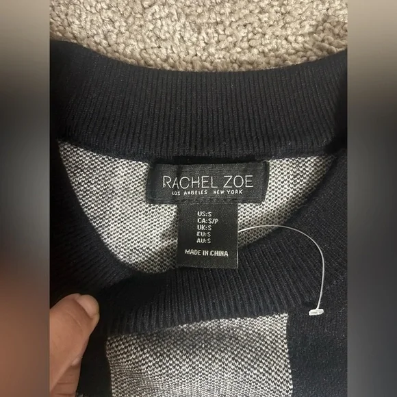 Rachel Zoe Women's Check Print Long Sleeve Crew Neck Sweatshirt
Black Size S - Picture 5 of 11